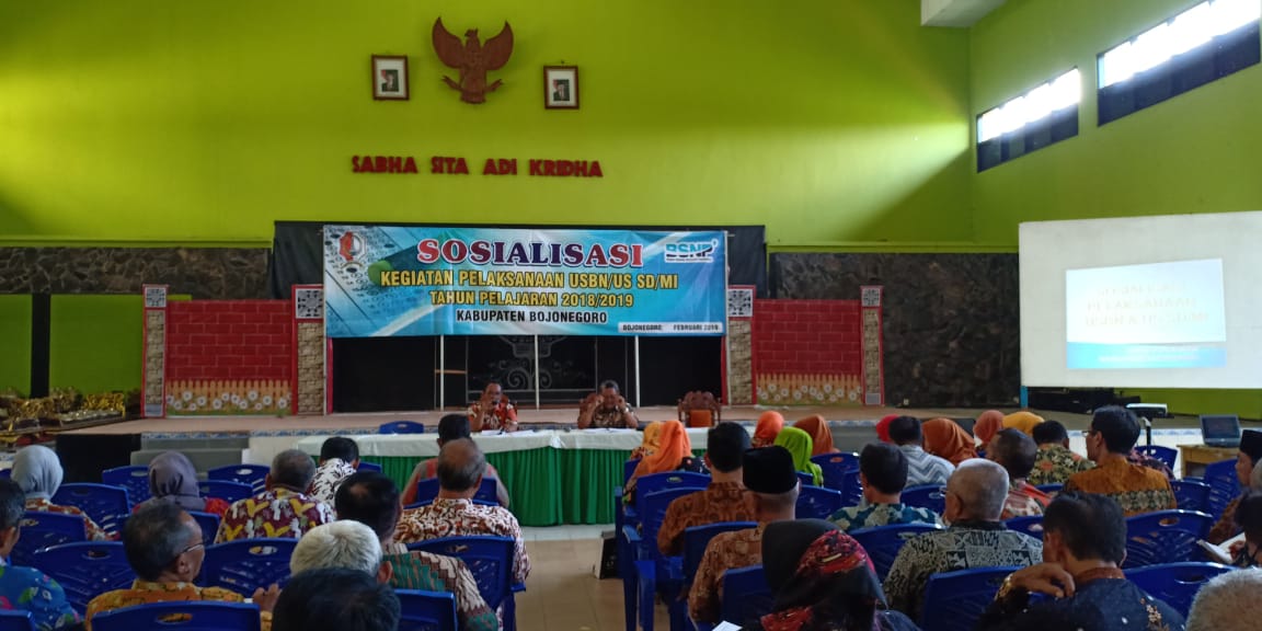 Sosialisasi Kegiatan Pelaksanaan USBN/US SD/MI Tahun Pelajaran 2018/2019 Kabupaten Bojonegoro