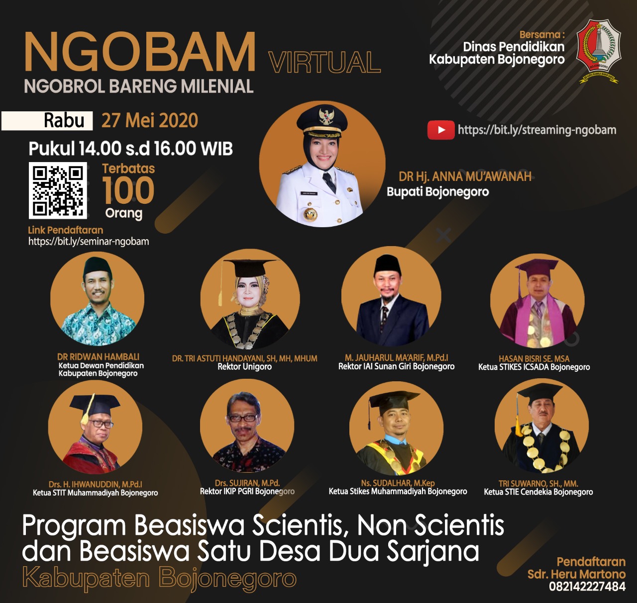 Ikuti "NGOBAM" Online Program Beasiswa Pendidikan Tinggi Tahun 2020