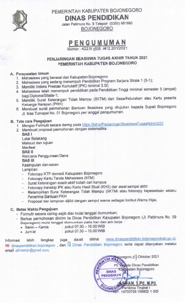 PENGUMUMAN