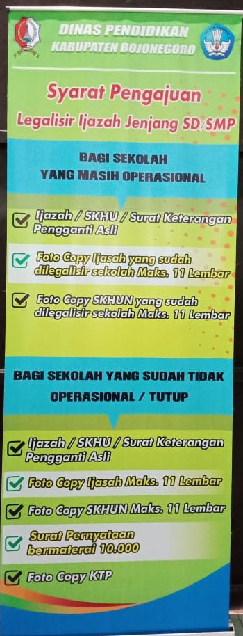 Syarat Pengajuan Legalisir Ijazah SD/SMP