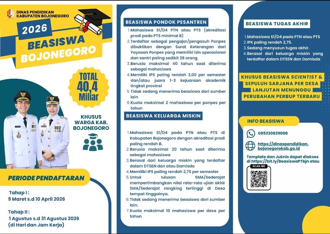 Pengumuman Pendaftaran Beasiswa Tahun 2026