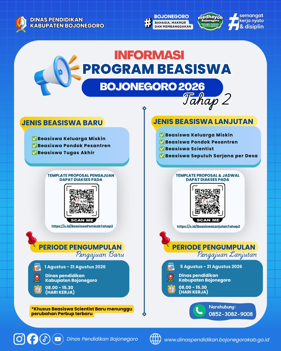 Beasiswa Tahap II Tahun 2026 Resmi Dibuka, Pendaftaran sampai Akhir Agustus