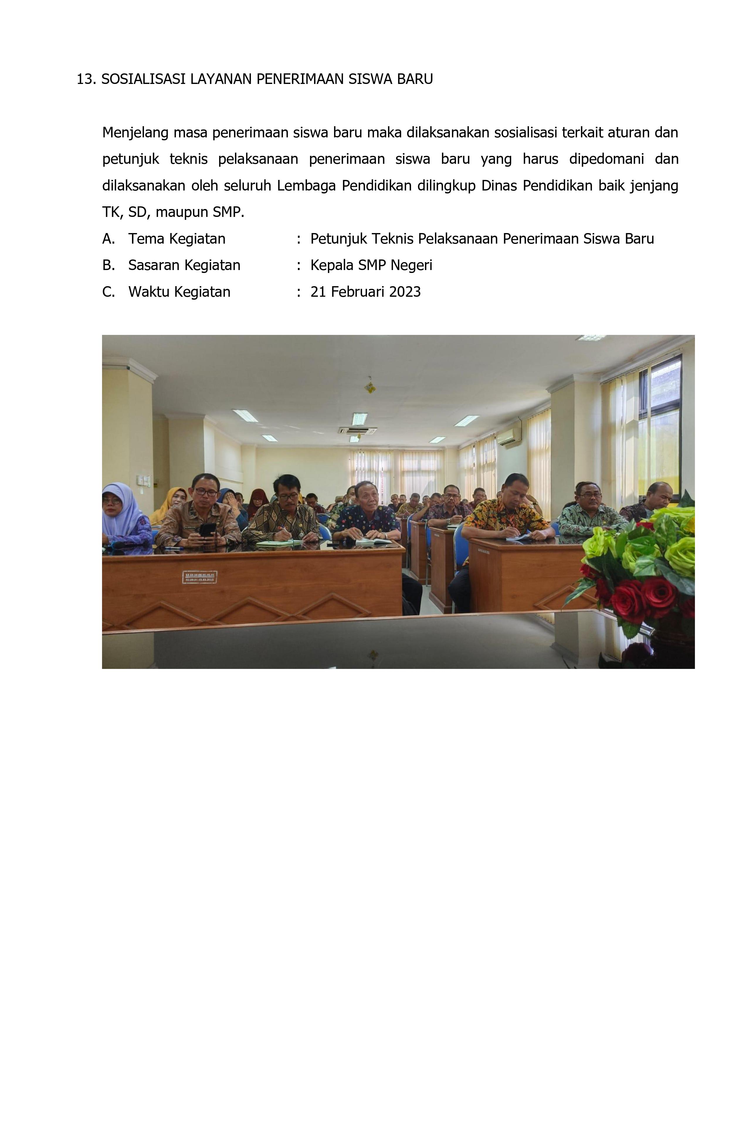 Pelayanan Khusus Dinas Pendidikan