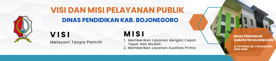 Visi Misi Pelayanan Dinas Pendidikan<BR> 